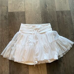 Pop flex White Tulle Skort